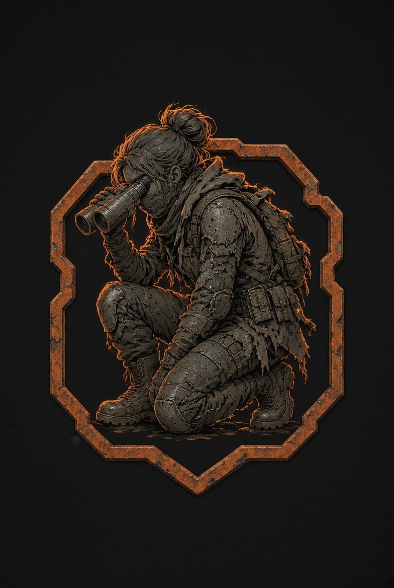 Scrapyard Tessa — salvage tag art